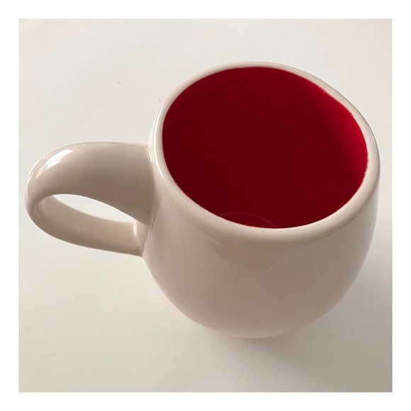 New! Magenta Exclusive Ceramic Coffee Mug DREAM Coastal Graphic in Red & White - Picture 6 of 15